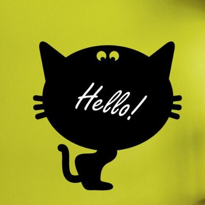 Ambiance Sticker Svart skiffer – självhäftande väggklistermärken – katt I – H110 x L 110 cm Ambiance Sticker Svart skiffer – självhäftande väggklistermärken – katt I – H110 x L 110 cm