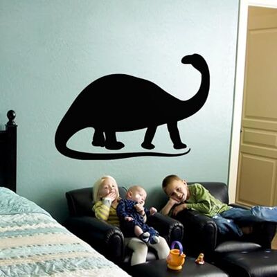 Ambiance Sticker Svart skiffer – självhäftande väggklistermärken – dinosaurie silhuett – H 110 x B 160 cm Ambiance Sticker Svart skiffer – självhäftande väggklistermärken – dinosaurie silhuett – H 110 x B 160 cm