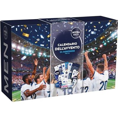 NIVEA MEN Adventskalender 2026–24 överraskningar – julkalender med vårdprodukter , Nivea och Labello NIVEA MEN Adventskalender 2026–24 överraskningar – julkalender med vårdprodukter , Nivea och Labello