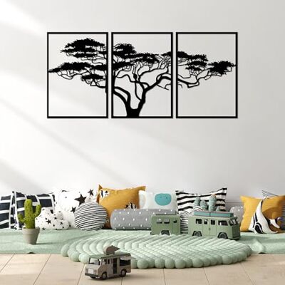 Wallity Hanah Home Stylish Black Decorative Metal Wall Accessory (3 stycken), 50 x 70 cm 100% metall, 1,5 mm tjock Easy Wall Mounting, perfekt för modern inredning Wallity Hanah Home Stylish Black Decorative Metal Wall Accessory (3 stycken), 50 x 70 cm 100% metall, 1,5 mm tjock Easy Wall Mounting, perfekt för modern inredning