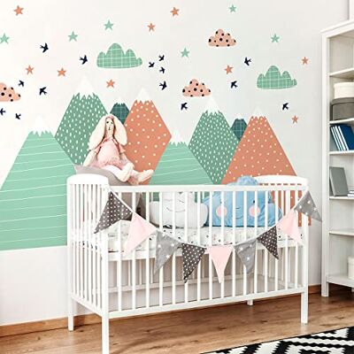 Ambiance Sticker Väggklistermärken för barn dekoration av babyrum väggklistermärken för barn skandinavisk väggdekal väggdekal jätte skandinaviska berg Stika H60 x L90 cm Ambiance Sticker Väggklistermärken för barn dekoration av babyrum väggklistermärken för barn skandinavisk väggdekal väggdekal jätte skandinaviska berg Stika H60 x L90 cm