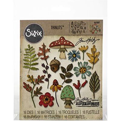 Sizzix Thinlits Die Funky Foliage – flerfärgad, en storlek Sizzix Thinlits Die Funky Foliage – flerfärgad, en storlek