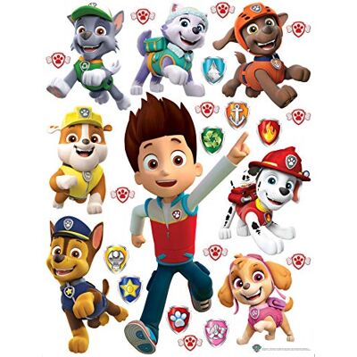 AG Design Paw Patrol Delar till hjälp, dekorativa klistermärken för väggar, möbler och inredning av ett barnrum, 65 x 85 cm, DK 2323, flerfärgad, 65 cm x 85 cm AG Design Paw Patrol Delar till hjälp, dekorativa klistermärken för väggar, möbler och inredning av ett barnrum, 65 x 85 cm, DK 2323, flerfärgad, 65 cm x 85 cm