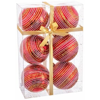 BigBuy Christmas Julbollar Röd Plast Spiral 8 x 8 x 8 cm (6 st) BigBuy Christmas Julbollar Röd Plast Spiral 8 x 8 x 8 cm (6 st)