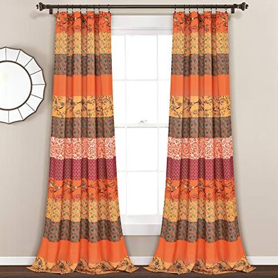 Lush Decor Frodig dekor kungligt imperium fönstergardin panel par, 213 cm L x 132 cm B, mandarin Lush Decor Frodig dekor kungligt imperium fönstergardin panel par, 213 cm L x 132 cm B, mandarin