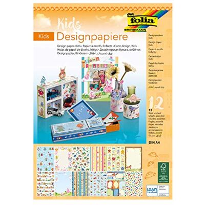 folia pysselblock Design Kids 12 blad A4, sorterade folia pysselblock Design Kids 12 blad A4, sorterade