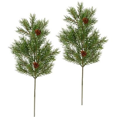 Flair Flower Konstgjord Gren Med Kottar Dekorativ Gran, Grangrön, Barrträd, Juldekoration, Handtag, Arrangemang, Kransar, Adventskrans, Girlang, AST Flair Flower Konstgjord Gren Med Kottar Dekorativ Gran, Grangrön, Barrträd, Juldekoration, Handtag, Arrangemang, Kransar, Adventskrans, Girlang, AST