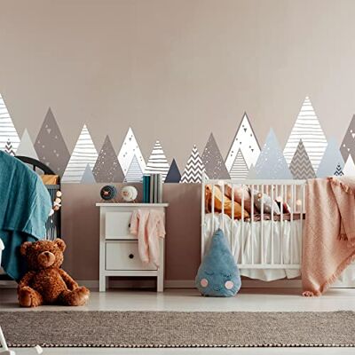 Ambiance Sticker Väggklistermärken för barn dekoration av babyrum väggklistermärken för barn skandinavisk väggdekal väggdekal jätte skandinaviska berg Bilka H60 x L100 cm Ambiance Sticker Väggklistermärken för barn dekoration av babyrum väggklistermärken för barn skandinavisk väggdekal väggdekal jätte skandinaviska berg Bilka H60 x L100 cm