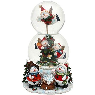 Dekohelden24 XXL dubbel snöboll, snögubbe med musiklåda, mått H/B/Ø kula: ca 20,5 x 12,5 cm/Ø 6 och 10 cm, 500898, snögubbe, mått L/B/H: 15 x 15 x 20 cm kula Ø 15 cm Dekohelden24 XXL dubbel snöboll, snögubbe med musiklåda, mått H/B/Ø kula: ca 20,5 x 12,5 cm/Ø 6 och 10 cm, 500898, snögubbe, mått L/B/H: 15 x 15 x 20 cm kula Ø 15 cm