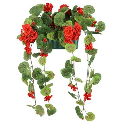 Flair Flower Konstgjord växt pelargon i låda 55 cm balkongblomma balkongväxt balkong sidenkonstgjord blomma buske dekorativ blomma deskallväxt pelargonbuske girlang hängande konstgjord blomma konstgjord växt ranka Flair Flower Konstgjord växt pelargon i låda 55 cm balkongblomma balkongväxt balkong sidenkonstgjord blomma buske dekorativ blomma deskallväxt pelargonbuske girlang hängande konstgjord blomma konstgjord växt ranka
