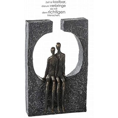 Casablanca modernes Design Casablanca Skulpturfigur tvåsamhet – tillverkad av poly bronsfärgade figurer H 27,5 cm Casablanca modernes Design Casablanca Skulpturfigur tvåsamhet – tillverkad av poly bronsfärgade figurer H 27,5 cm