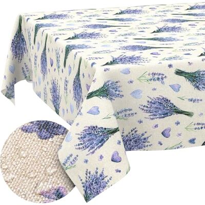 ANRO Duk avtorkbar Lavendel lila 140x120 cm utomhus bordsduk i belagd textil – smuts- och vattenavvisande, lättskött – tvättbar i 30 °C ANRO Duk avtorkbar Lavendel lila 140x120 cm utomhus bordsduk i belagd textil – smuts- och vattenavvisande, lättskött – tvättbar i 30 °C