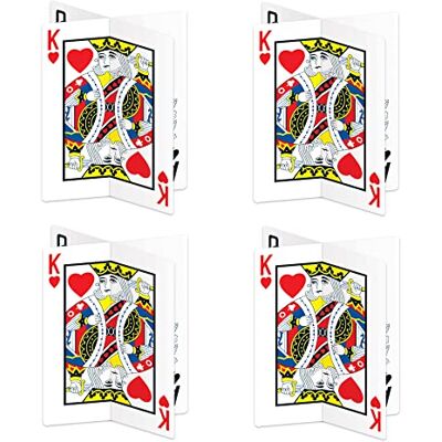 Beistle 54924 4 delar 3-D spelkort bordsuppsatser, 30 cm, papper, flerfärgad Beistle 54924 4 delar 3-D spelkort bordsuppsatser, 30 cm, papper, flerfärgad