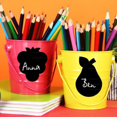 Ambiance Sticker Svart skiffer – självhäftande väggklistermärken – set med 6 minifrukter – H 90 x L 90 cm Ambiance Sticker Svart skiffer – självhäftande väggklistermärken – set med 6 minifrukter – H 90 x L 90 cm