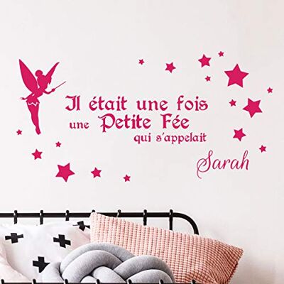 Ambiance Sticker Personligt förnamn klistermärken klistermärke klistermärke det var en gång väggdekoration för barnrum 2 ark 20 x 40 cm och 40 x 25 cm Fushia Ambiance Sticker Personligt förnamn klistermärken klistermärke klistermärke det var en gång väggdekoration för barnrum 2 ark 20 x 40 cm och 40 x 25 cm Fushia