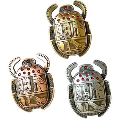 NileCart 6,3 cm metall egyptiska scarab kylskåpsmagneter tillverkade i Egypten 3-pack NileCart 6,3 cm metall egyptiska scarab kylskåpsmagneter tillverkade i Egypten 3-pack
