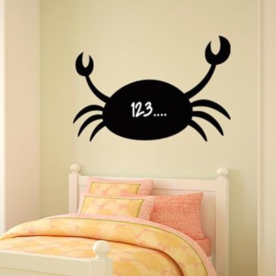 Ambiance Sticker Svart skiffer – självhäftande väggklistermärken – krabba silhuett – H75 x L 135 cm Ambiance Sticker Svart skiffer – självhäftande väggklistermärken – krabba silhuett – H75 x L 135 cm