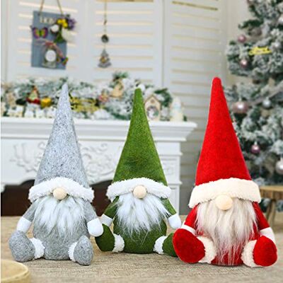 Leipple Tomte julprydnader – julgonk dekoration handgjorda svenska tomttomtar – 3-pack (korta ben) Leipple Tomte julprydnader – julgonk dekoration handgjorda svenska tomttomtar – 3-pack (korta ben)