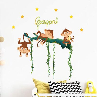 Ambiance Sticker Personligt förnamn klistermärken Personligt namnklistermärke väggdekoration för barnrum 2 ark 20 x 40 cm och 45 x 30 cm flerfärgad Ambiance Sticker Personligt förnamn klistermärken Personligt namnklistermärke väggdekoration för barnrum 2 ark 20 x 40 cm och 45 x 30 cm flerfärgad