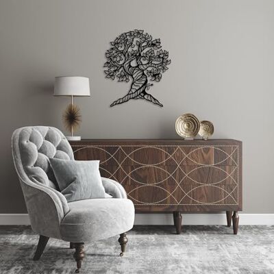 Wallity Snygg svart dekorativ metallväggtillbehör, 62 x 70 cm 100% metall, 1,5 mm tjocklek perfekt för modern heminredning och unik väggkonst Wallity Snygg svart dekorativ metallväggtillbehör, 62 x 70 cm 100% metall, 1,5 mm tjocklek perfekt för modern heminredning och unik väggkonst