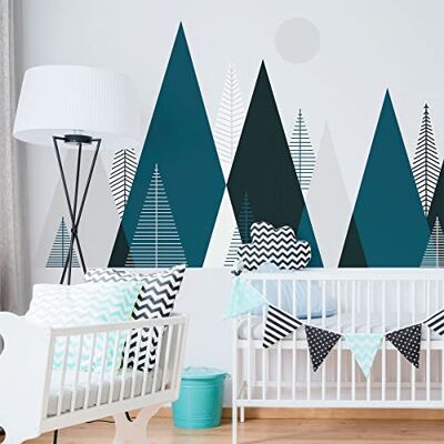 Ambiance Sticker Väggklistermärken för barn babyrumsdekoration jätteväggdekal barn skandinaviska berg ARTIKA 40 x 60 cm Ambiance Sticker Väggklistermärken för barn babyrumsdekoration jätteväggdekal barn skandinaviska berg ARTIKA 40 x 60 cm