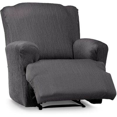 Eysa Ljus stretch sofföverdrag för vilstol avslappnande färg antracit Eysa Ljus stretch sofföverdrag för vilstol avslappnande färg antracit