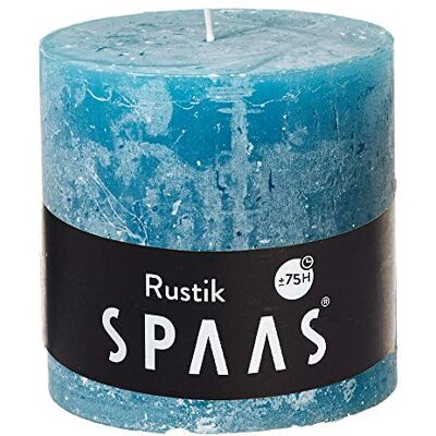 Spaas - Rustikale Stumpenkerze 100/100 - turkos - doftfri - candle Spaas - Rustikale Stumpenkerze 100/100 - turkos - doftfri - candle