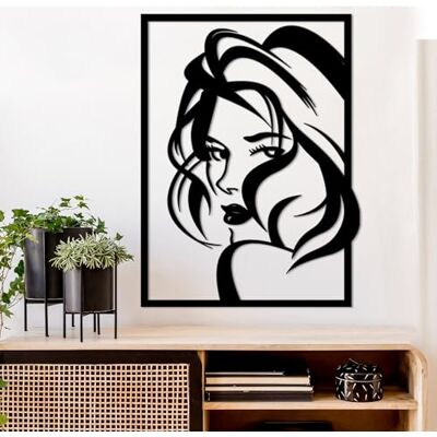Wallity Snygg svart dekorativ metallväggtillbehör, 56 x 41 cm 100% metall, 1,5 mm tjocklek lätt (0,8 kg) Perfekt för modern heminredning Wallity Snygg svart dekorativ metallväggtillbehör, 56 x 41 cm 100% metall, 1,5 mm tjocklek lätt (0,8 kg) Perfekt för modern heminredning