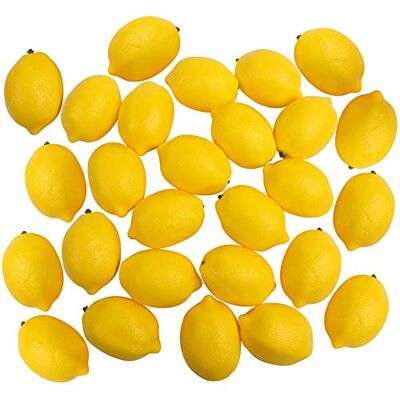 CCINEE 30 st konstgjord gul citron, realistisk falsk citron falsk frukt dekor för kök bordsdekoration fotografi rekvisita CCINEE 30 st konstgjord gul citron, realistisk falsk citron falsk frukt dekor för kök bordsdekoration fotografi rekvisita
