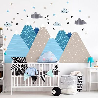 Ambiance Sticker Väggklistermärken för barn dekoration av barnkammaren väggklistermärken för barn skandinavisk väggdekal väggklistermärken jätte skandinaviska berg Lynka H80 x L120 cm Ambiance Sticker Väggklistermärken för barn dekoration av barnkammaren väggklistermärken för barn skandinavisk väggdekal väggklistermärken jätte skandinaviska berg Lynka H80 x L120 cm