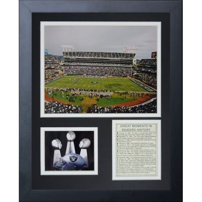 Legends Never Die Oakland Raiders Stadium- The Black Hole samlarobjekt Inramad fotokollage väggkonst dekor 30 cm x 38 cm Legends Never Die Oakland Raiders Stadium- The Black Hole samlarobjekt Inramad fotokollage väggkonst dekor 30 cm x 38 cm