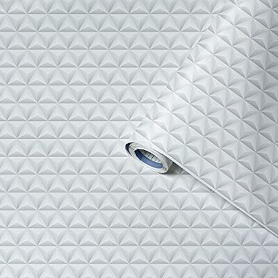 Venilia Självhäftande film trianglar 3D-motiv dekorativ möbelfilm tapet PVC inga ftalater 45 cm x 2 m 95 µm (tjocklek: 0,095 mm) 54918 45 cm x 2 m Vit Venilia Självhäftande film trianglar 3D-motiv dekorativ möbelfilm tapet PVC inga ftalater 45 cm x 2 m 95 µm (tjocklek: 0,095 mm) 54918 45 cm x 2 m Vit