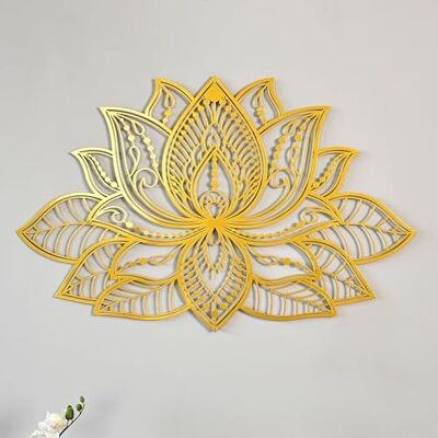 Colorfull Worlds 3D mandala metall väggdekor lotusblomma dekoration för hem sovrum metall väggkonst kontorsdekor vardagsrumsdekor nyårsgåva (43 cm x 28 cm 43 x 27,5 cm, guld) Colorfull Worlds 3D mandala metall väggdekor lotusblomma dekoration för hem sovrum metall väggkonst kontorsdekor vardagsrumsdekor nyårsgåva (43 cm x 28 cm 43 x 27,5 cm, guld)