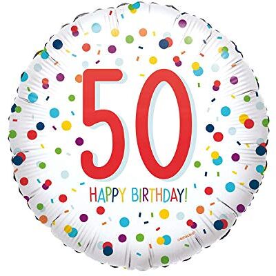 amscan Internationell konfetti födelsedag 50-årsfolieballong amscan Internationell konfetti födelsedag 50-årsfolieballong