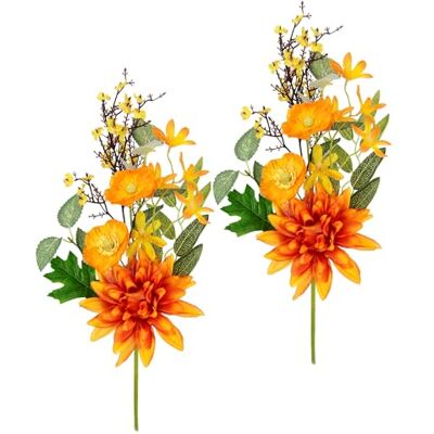 Flair Flower Dekorativ gren med krysantemum, vallmoblomma, höstlöv, 42 cm, höstgren, konstgjorda blommor, dekorativa AST konstgjorda löv, sidenblomma, dekoration, gren, höstdekoration, konstgjord gren, enkel Flair Flower Dekorativ gren med krysantemum, vallmoblomma, höstlöv, 42 cm, höstgren, konstgjorda blommor, dekorativa AST konstgjorda löv, sidenblomma, dekoration, gren, höstdekoration, konstgjord gren, enkel