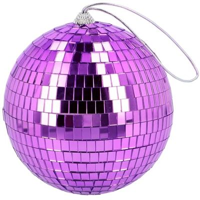 Boland – glänsande diskokula, diameter ca 15 cm, Disco Fever, hängande dekoration, dekoration för fest eller nyårsafton, lila Boland – glänsande diskokula, diameter ca 15 cm, Disco Fever, hängande dekoration, dekoration för fest eller nyårsafton, lila