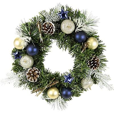 Flair Flower Julkrans dekorerad med julgransboll stjärna kottar grenar äpple adventkrans krans dörrkrans väggdekoration dörrdekoration bord krans juldekoration kranar naturmaterial blomster konstgjorda blommor Flair Flower Julkrans dekorerad med julgransboll stjärna kottar grenar äpple adventkrans krans dörrkrans väggdekoration dörrdekoration bord krans juldekoration kranar naturmaterial blomster konstgjorda blommor