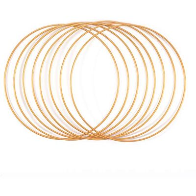 Creative Metallringar Ø 25 cm x 3 mm i Färgen Guld 8 Stålringar Cirkel Dekoringar i Metall för Pyssel, Torkade Blommor, Makramé, Drömfångare, Mobiler och Väggdekoration Creative Metallringar Ø 25 cm x 3 mm i Färgen Guld 8 Stålringar Cirkel Dekoringar i Metall för Pyssel, Torkade Blommor, Makramé, Drömfångare, Mobiler och Väggdekoration