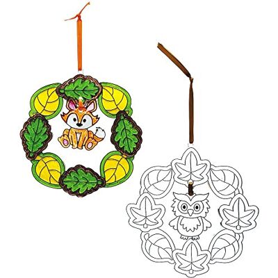 Baker Ross FX150 Ungar Hösten Suncatcher Krans 3-Bit Uppsättning Baker Ross FX150 Ungar Hösten Suncatcher Krans 3-Bit Uppsättning