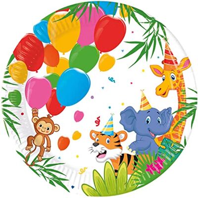 Procos 93780 – tallrik djungelballonger 20 cm, 8 stycken, FSC® Mix, engångstallrikar, papperstallrik, födelsedag, temafest, djungel, ballonger Procos 93780 – tallrik djungelballonger 20 cm, 8 stycken, FSC® Mix, engångstallrikar, papperstallrik, födelsedag, temafest, djungel, ballonger