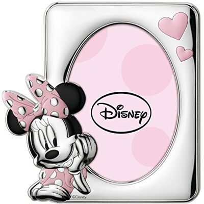 VALENTI & CO. Disney Baby – Bildram för upphängning – silver – perfekt för nattduksbordet i barnkammaren – perfekt som presentidé till dop eller födelsedag – Minnie musdesign VALENTI & CO. Disney Baby – Bildram för upphängning – silver – perfekt för nattduksbordet i barnkammaren – perfekt som presentidé till dop eller födelsedag – Minnie musdesign