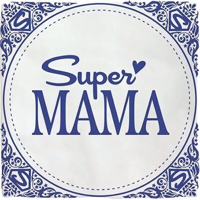 Plenty Gifts ordspråk Deco Tile Super Mama dekorativa keramiska plattor present till mamma flamingo Plenty Gifts ordspråk Deco Tile Super Mama dekorativa keramiska plattor present till mamma flamingo