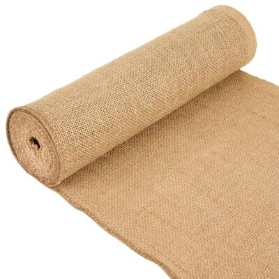 La cordeline Bordslöpare naturlig juteduk 30 cm x 5 m sydda kanter för bröllop, dekoration, fester La cordeline Bordslöpare naturlig juteduk 30 cm x 5 m sydda kanter för bröllop, dekoration, fester