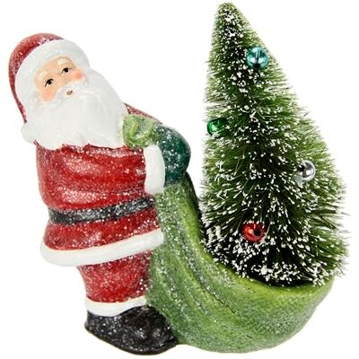 Flair Flower jultomte med gran i påsen, jultomtefigur, dekoration, bordsdekoration, dekorativ figur, present, juldekoration, konstfigur, figurer, dekoration, staty, skulptur, röd, 15 x 14 x 7 cm Flair Flower jultomte med gran i påsen, jultomtefigur, dekoration, bordsdekoration, dekorativ figur, present, juldekoration, konstfigur, figurer, dekoration, staty, skulptur, röd, 15 x 14 x 7 cm