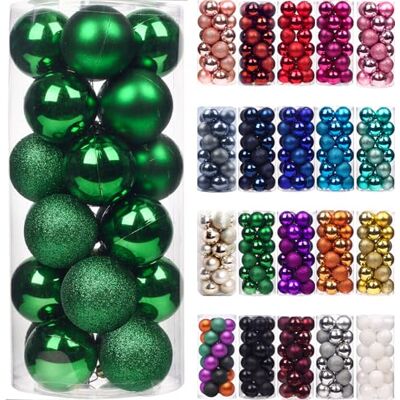 Emopeak 24 st julbollar prydnader för julgran – 6 cm okrossbar julgransdekorationer hängande boll för semester bröllopsfest dekoration gräsgrön Emopeak 24 st julbollar prydnader för julgran – 6 cm okrossbar julgransdekorationer hängande boll för semester bröllopsfest dekoration gräsgrön