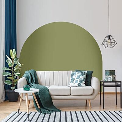 Ambiance Sticker Klistermärke sänghuvud båge väggdekaler stor halvcirkel tapet för vardagsrum och sovrumsdekoration B 58 x H 200 cm olivgrön Ambiance Sticker Klistermärke sänghuvud båge väggdekaler stor halvcirkel tapet för vardagsrum och sovrumsdekoration B 58 x H 200 cm olivgrön