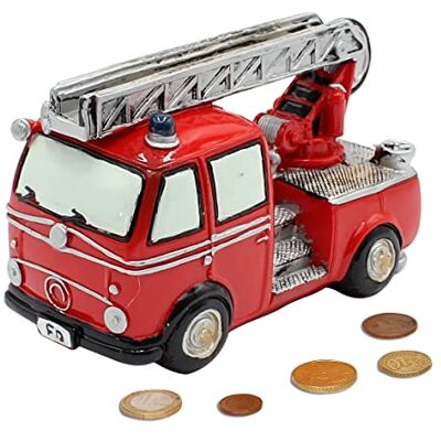 Dekohelden24 Sparbössa som brandkår av poly – sparbil – sparbössa i rött med gummistängning, storlek L/B/H: ca 15 x 7 x 10 cm Dekohelden24 Sparbössa som brandkår av poly – sparbil – sparbössa i rött med gummistängning, storlek L/B/H: ca 15 x 7 x 10 cm