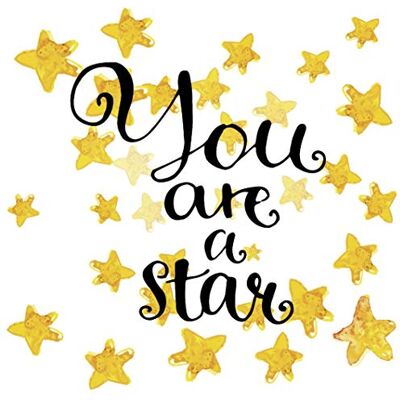 Scenolia väggkonst tavla "You are A Star 90 x 90 cm deco design tryckt i Frankrike Scenolia väggkonst tavla "You are A Star 90 x 90 cm deco design tryckt i Frankrike