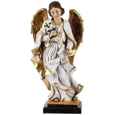 DRW Ärkeängeln St Gabriel Handmålad Harts Figur 20 cm DRW Ärkeängeln St Gabriel Handmålad Harts Figur 20 cm