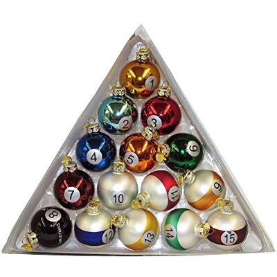 Kurt S. Adler - Pool Ball Ornaments - 40 mm - 15 st - ornaments Kurt S. Adler - Pool Ball Ornaments - 40 mm - 15 st - ornaments